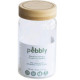 Bocaux rond en verre avec vis en bambou, Pebbly