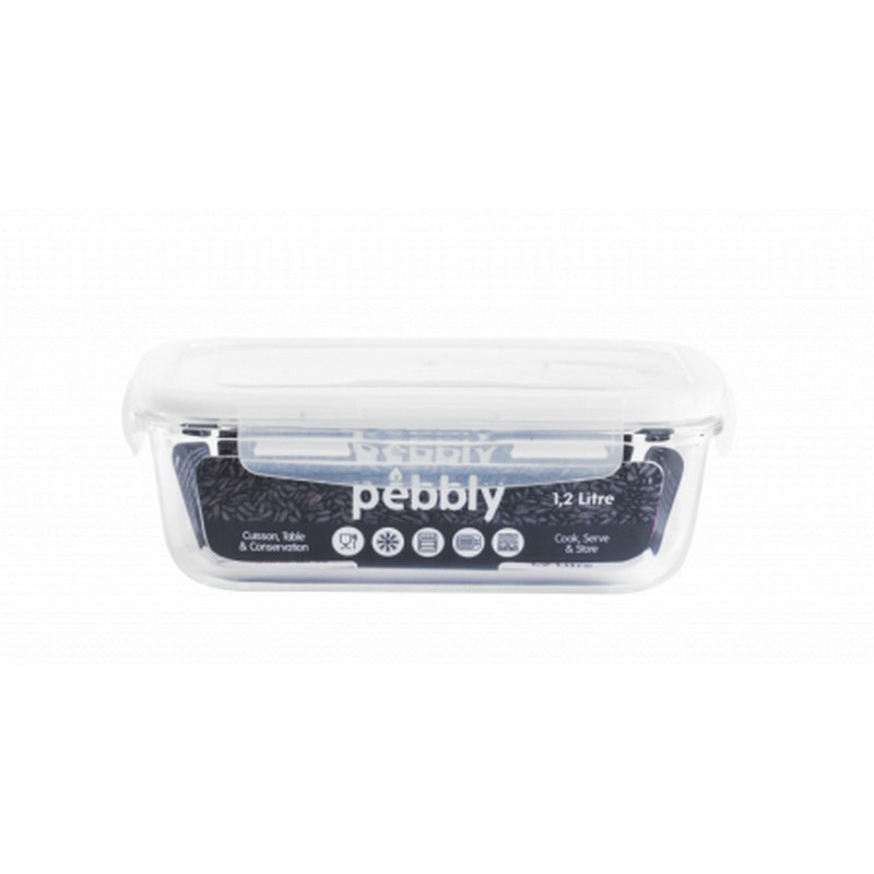 Pebbly - Boîte alimentaire rectangulaire, Pebbly 1.2 L - PEBBLY