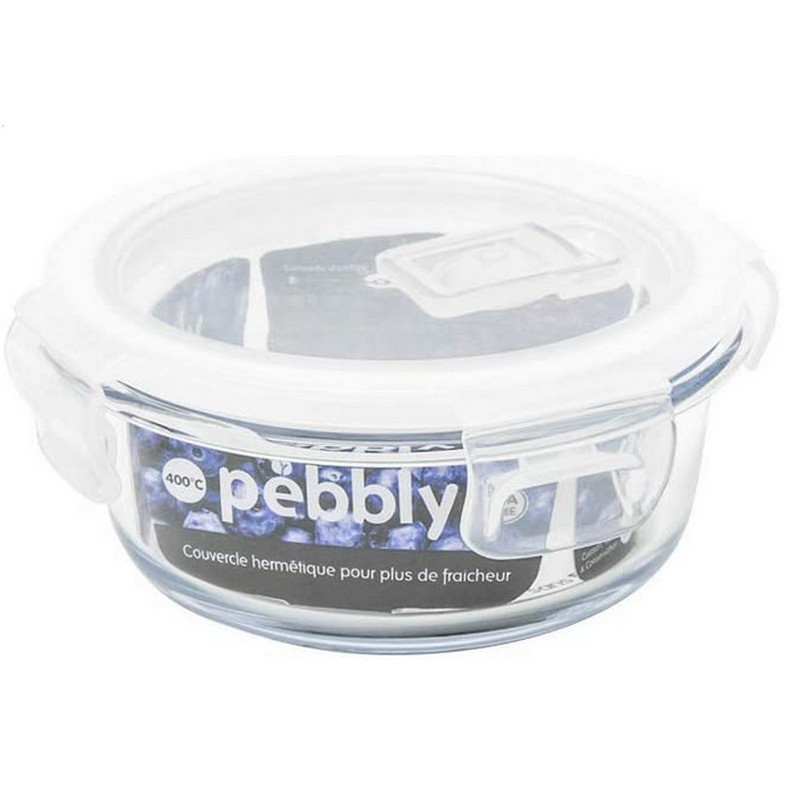 Pebbly - Boîte ronde en verre 400ml, Pebbly - PEBBLY
