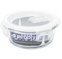 Boîte ronde en verre 400ml, Pebbly