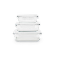Set de 3 plats rectangulaire 1L/650ml/400ml, Pebbly