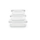 Set de 3 plats rectangulaire 1L/650ml/400ml, Pebbly