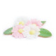 Décos azymes 6 églantines + 6 feuilles vertes, ScrapCooking
