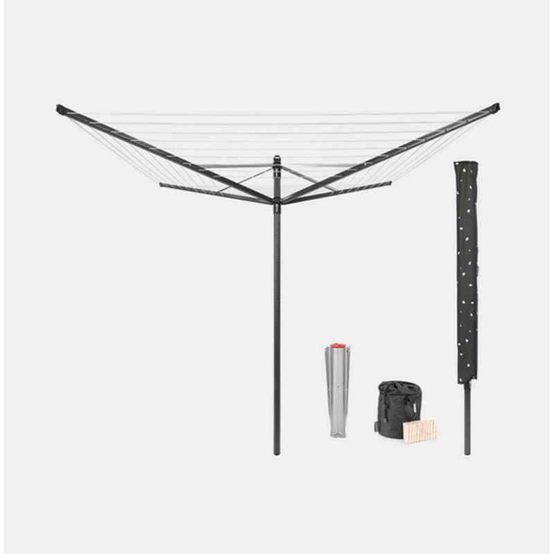 Brabantia - Séchoir Lift-O-Matic 50 mètres, Brabantia Anthracite - BRABANTIA