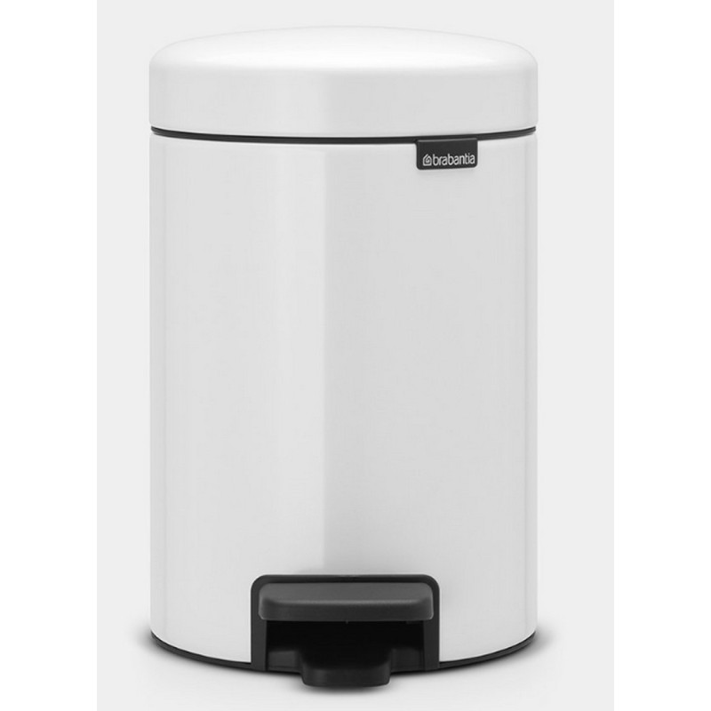 Brabantia - Poubelle à pédale 3L Newicon, Brabantia Blanc - BRABANTIA