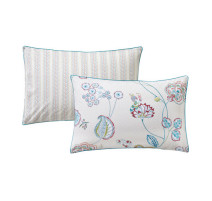 Taie d'oreiller Colibri Aqua, Blanc des Vosges