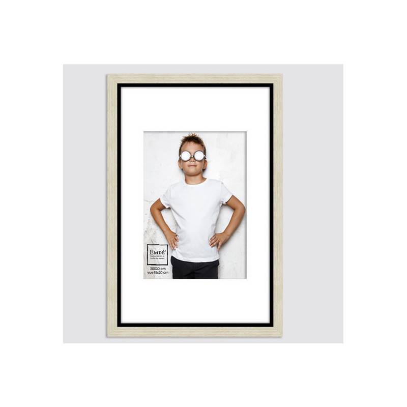 EMDE - Cadre photo en bois 20x30, Emdé Noir - EMDE