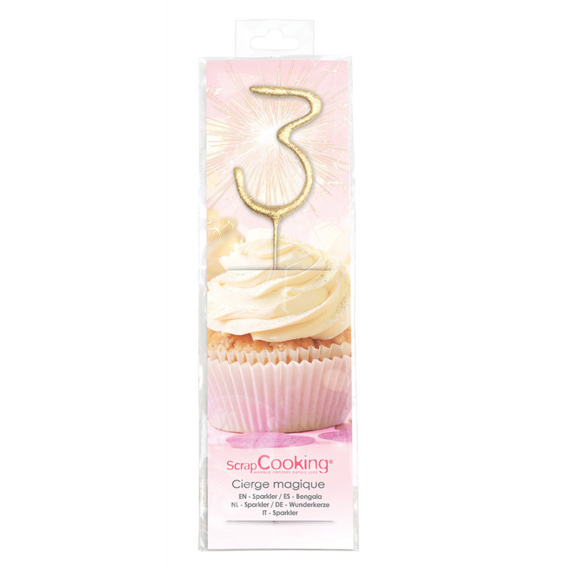 Scrapcooking - Cierge magique XXL Chiffre, ScrapCooking 3 - ScrapCooking