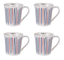 Coffret 4 mugs 35 cl bayadère, Little Marcel