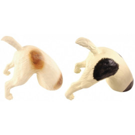 Figurine d'animal chien "bob" le creuseur noir ou marron
