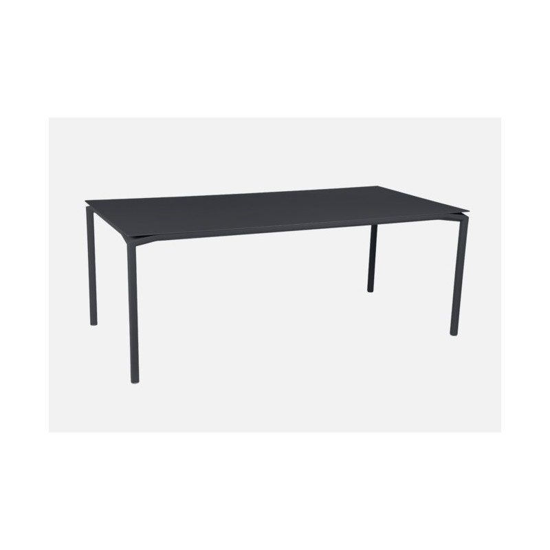 FERMOB - Table 195x95 cm Calvi, Fermob Carbone - FERMOB