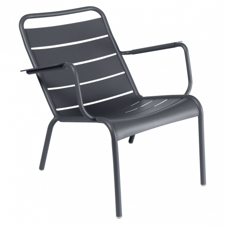Fauteuil bas Luxembourg, Fermob Carbone - FERMOB