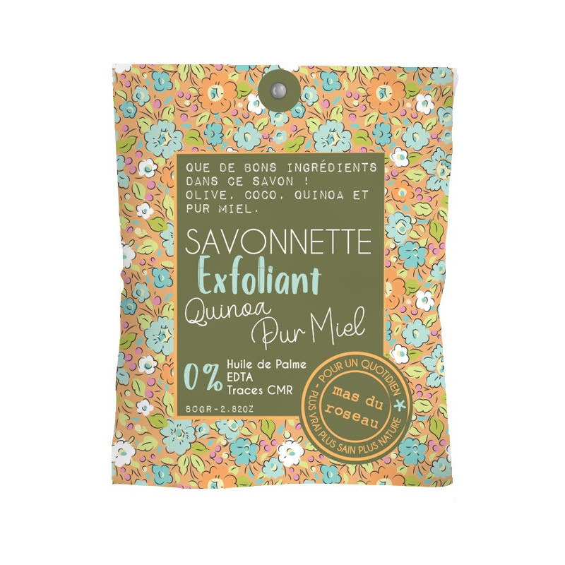 Savonnette Exfoliante quinoa pur miel, mas du roseau