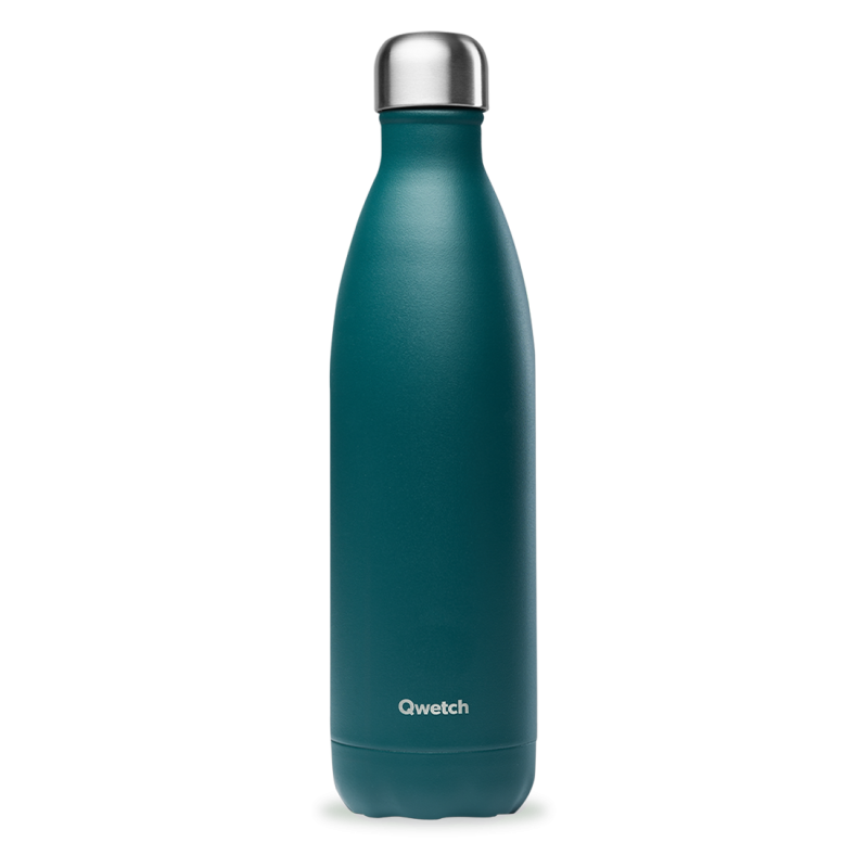 bouteille isotherme matt vert emeraude, qwetch 750 ml - qwetch