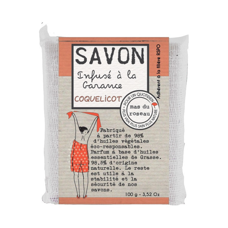 Mas du roseau - Savon végétal parfumé Coquelicot, mas du roseau - mas du roseau
