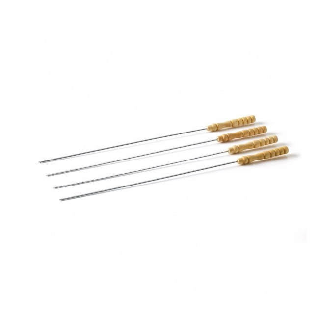 Set de 4 Brochettes Bois inox, Barbecook