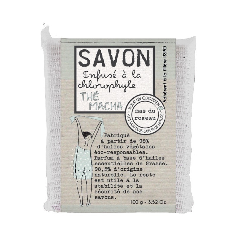 Savon végétal parfumé Thé Matcha, mas du roseau - mas du roseau