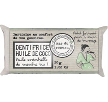 Dentifrice solide à l'huile de coco, mas du roseau