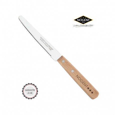 couteau de table 11cm classic lame crantée hêtre, nogent*** - nogent