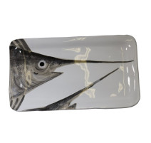 Plat rectangulaire Espadons de la collection Marina, Ceramiche Virginia