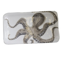 Plat rectangulaire Poulpes de la collection Marina, Ceramiche Virginia