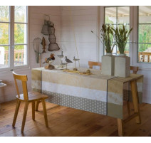 Nappe en coton Urbaine Nature Chêne, Le Jacquard Français