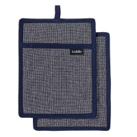 2 maniques éco recyclées bleues, Ladelle
