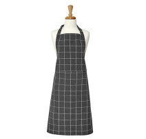 Tablier à carreaux éco recyclé gris, Ladelle