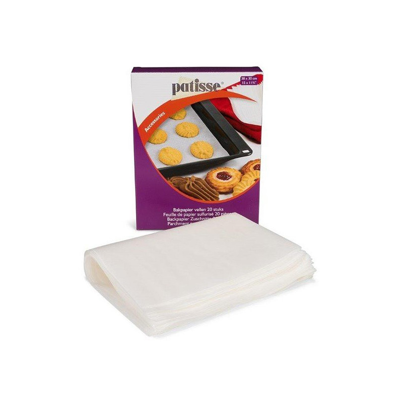 Patisse - 20 Feuilles de papier sulfurisé 38 cm, Patisse - Patisse