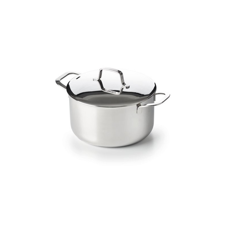 faitout et couvercle inox maestro, beka 24 cm - beka