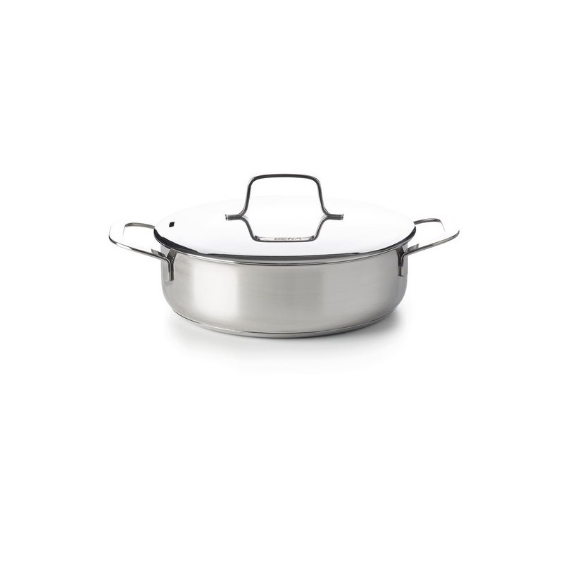 sauteuse avec couvercle inox maestro, beka 24 cm - beka