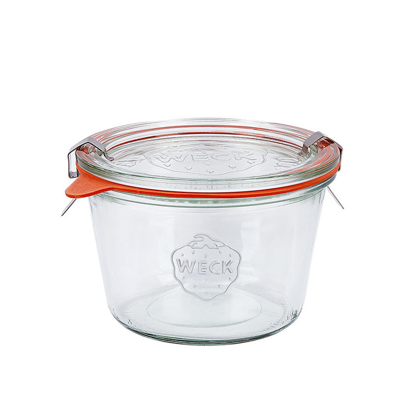 Weck - Lot de 4 Bocaux en verre Droit, Weck 370 ml - Weck