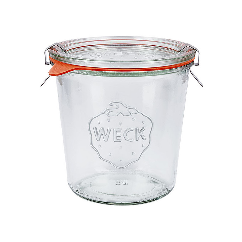 Weck - Lot de 4 Bocaux en verre Droit, Weck 580 ml - Weck