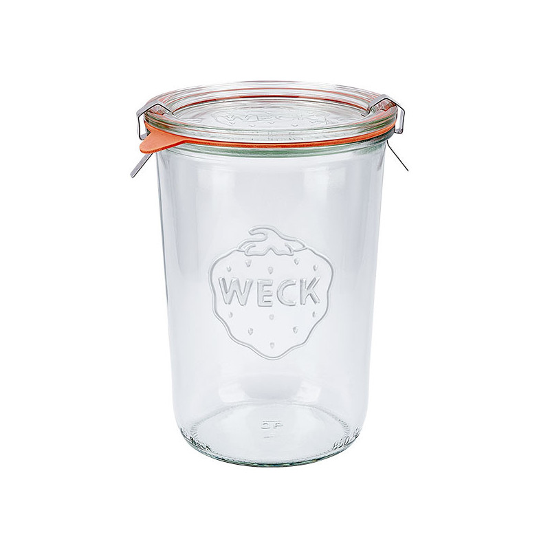 Weck - Lot de 4 Bocaux en verre Droit, Weck 850 ml - Weck