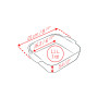 Plat four céramique carré 21 cm Appolia, Peugeot