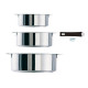 Série de 3 casseroles amovibles Mutine noir, Cristel