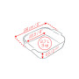 Plat four céramique carré 28 cm Appolia, Peugeot