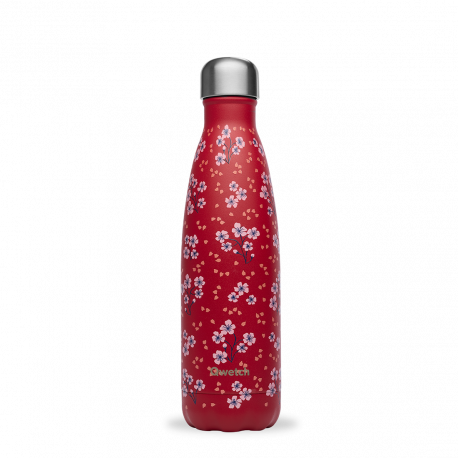 bouteille isotherme hanami rouge, qwetch 500 ml - qwetch