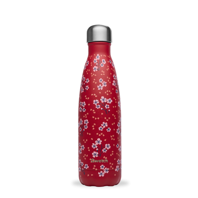 bouteille isotherme hanami rouge, qwetch 500 ml - qwetch