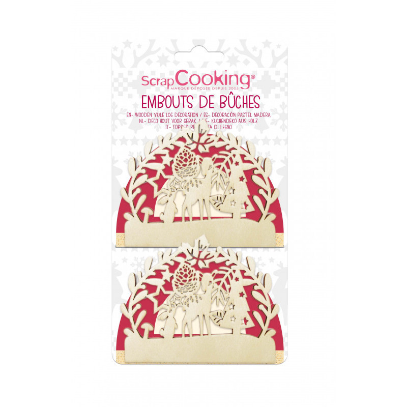 Scrapcooking - 2 embouts de bûche bois Forêt enchantée, ScrapCooking - ScrapCooking