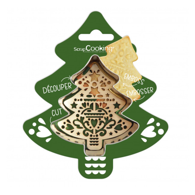Découpoir + embosseur bois Sapin, ScrapCooking