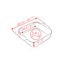 Plat four céramique carré 36 cm Appolia, Peugeot