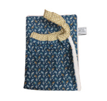 Serviette élastiquée Fleurs Bleues, Les Petits Pinpins
