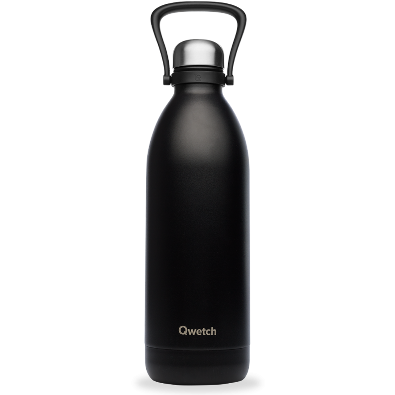 bouteille isotherme titan noir, qwetch 2 l - qwetch