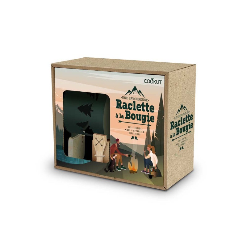 Coffret 2 raclettes à la bougie Lumi Sapin vert, Cookut