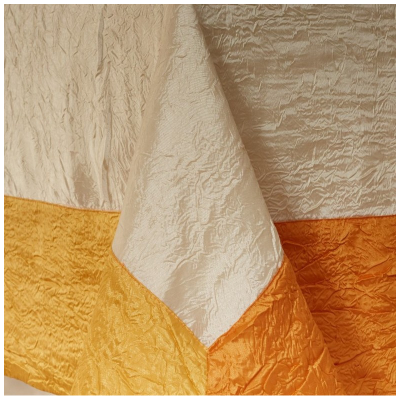 José Houel - Nappe Taffetas froissé Ambiance Ivoire, José Houel 170 x 250 cm - José Houel