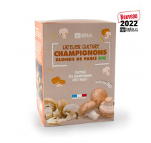 Kit de culture champignons de Paris brun bio, Radis et capucine