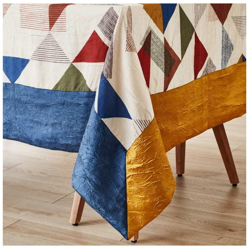 José Houel - Nappe Taffetas froissé Triade Ivoire, José Houel 170 x 170 cm - José Houel