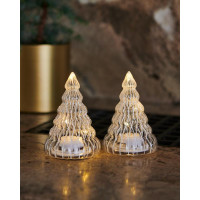 2 mini-sapins transparents led Lucy, Sirius