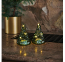 2 mini-sapins transparents led Lucy, Sirius